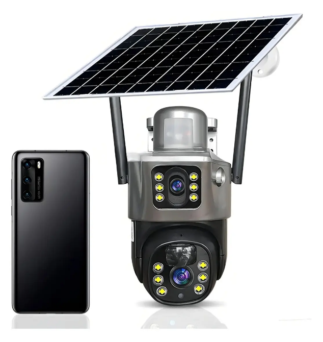 CAMARA SEGURIDAD EXTERIOR PANEL SOLAR 10